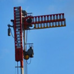 Předloha - vjezdové mechanické návěstidlo trojramenné